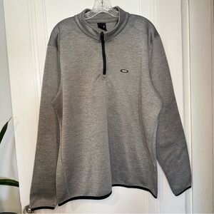 Oakley Men's Heather Gray Hydrolix Half-Zip Pullover Golf
